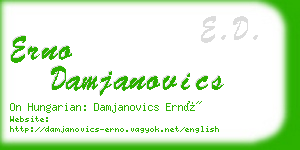 erno damjanovics business card